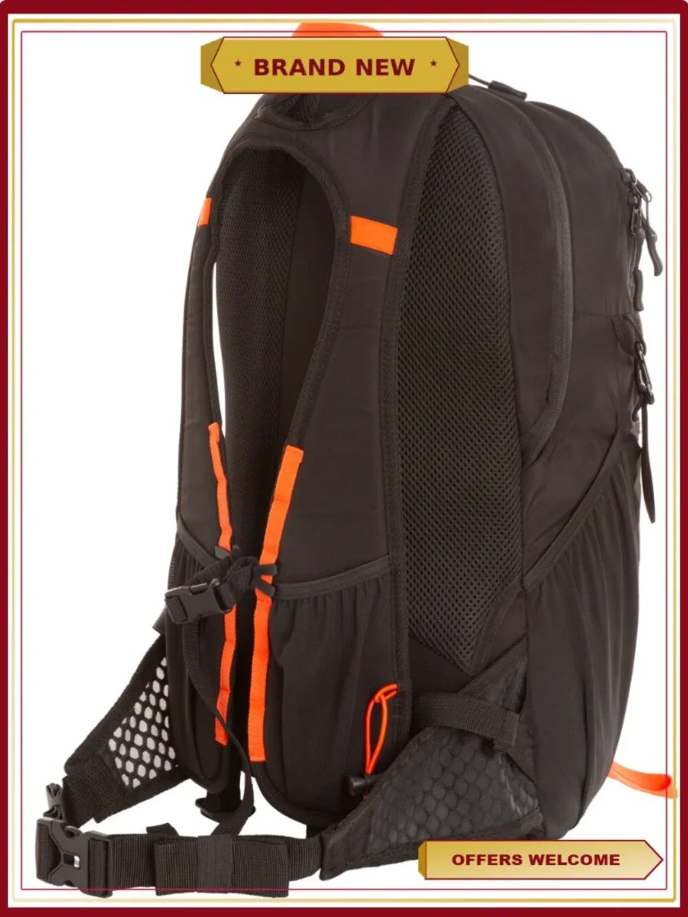 Outdoor Hiking Backpack 19.5L Trekking Pole Holders Bungee Storage